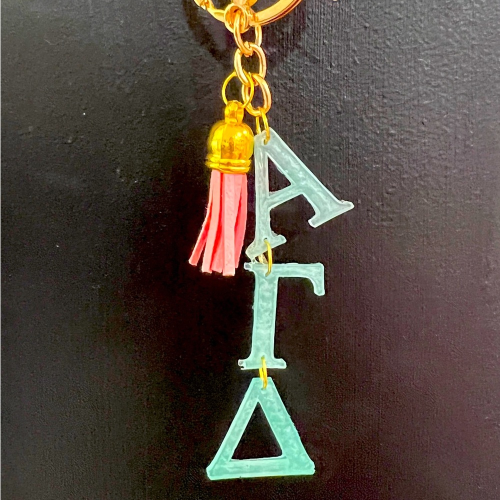 Alpha Gamma Delta Handmade Bag Charm/Key Chain